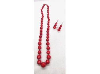 Graduated Red Turquoise Bead Set