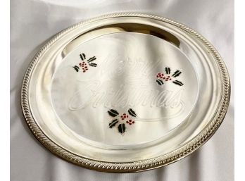 Vintage International Silver Co. Merry Christmas Tray.