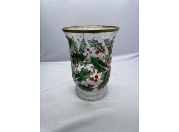 Yankee Candle Holly Berry Pillar Candle Holder.