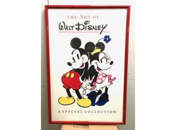 Framed Mickey Mouse And Minnie Mouse Wall Art.
