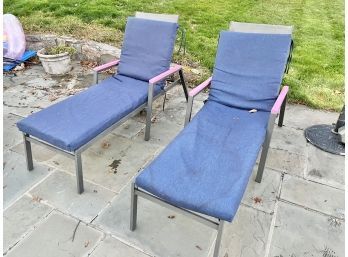 Pair Of Chaise Loungers Pair B