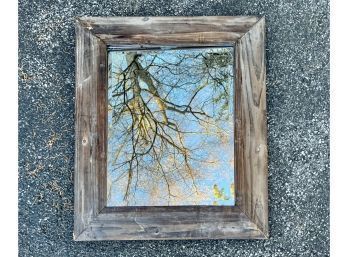 Heavily Distressed Rustic Wall Mirror