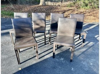 Maria Yee More Than Likely For Crate & Barrel Set Of 6 Chairs As Is
