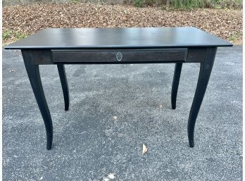 Contemporary Black Single Drawer Desk Likely IKEA