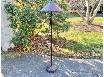 Arts And Crafts Style Floor Lamp With Elegant Mica Shade