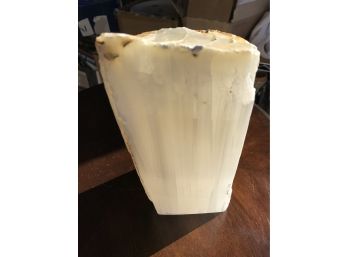 7 LB,Beautiful Selenite Log, 8 Inches Tall, 4inch By 4 Inch Square