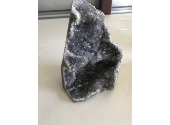 6 LB 11oz ,Gray & Black Amethyst Geode, 9 Inch By 6 Inch