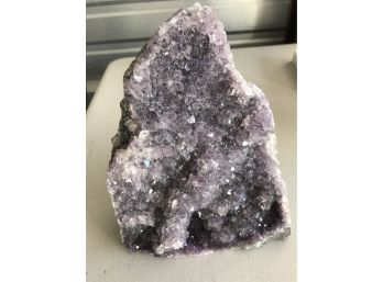 7 LB 2oz , Amethyst Crystal Geode,  9 Inch By 7 Inc