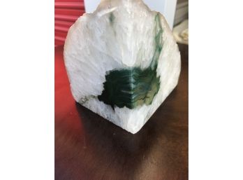 3 LB 12 Oz, Natural Green Agate, 5 Inches By 4 1/2 Inches