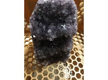 Amethyst Crystal Geode, 7LB, 8 Inches Tall 4 Inches Wide