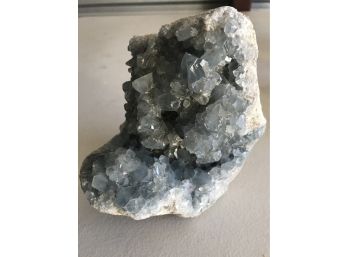 6 LB 4oz ,Celestite Geode, 6 Inch Tall By 5 Inch Wide
