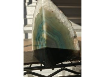 2LB, Natural Green Agate, 4 1/2 Inches Tall