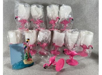 Pink Flamingo Wine Goblets And More