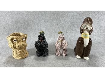 Poodle Dog Statues (2 Marked Japan)