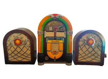 Crosley WR-18 Wurlitzer 1946 Light Up Bubbling Jukebox Radio & CD Player With Speakers & Remote