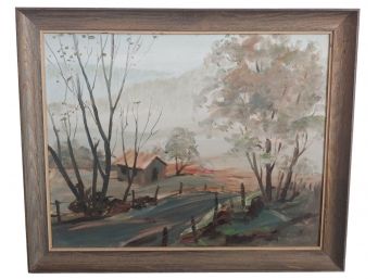 Bill Steeves (American 1910-2002) Old Lyme Artist Impressionist Landscape Oil Painting
