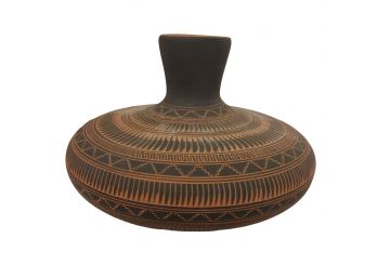 Native American Navajo Pottery Vase Signed Michael Charlie