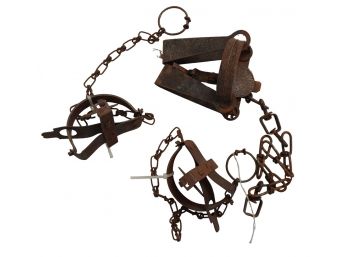 Group Of Antique Small Animal Traps