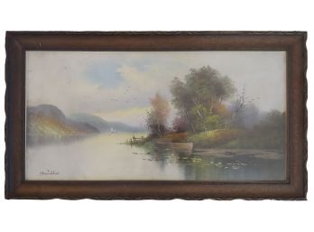 William Henry Chandler (1854-1928) Antique Hudson River School Pastel Painting