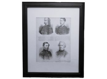 Original 19thc Civil War Generals Engraving Including George Custer