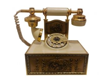Nice Vintage French Style Bell System SNET Company Fancy Rotary Dial Telephone