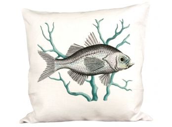White Carp Pillow By Juniper Road Collection - Brand New