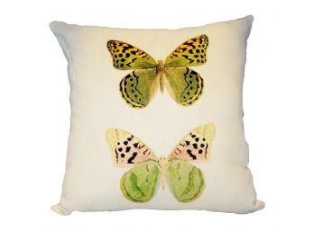 Two Butterflies Pillow By Juniper Road Collection - Brand New