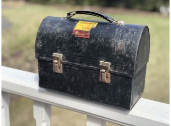 Vintage Toolbox With Drill Bits
