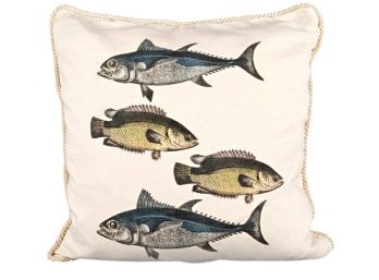 Tuna And Perch Pillow By Juniper Road Collection - Brand New