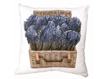 Lavender Basket Pillow By Juniper Road Collection - Brand New