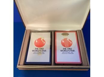 Vintage World's Fair Knoxville Tennessee 1982 Playing Cards In Box (New Never Used)