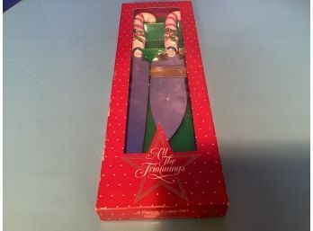 Vintage All The Trimmings Holiday Cake Serving Set (NIB)
