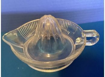 Vintage Clear Glass Juice Reamer Ring Handle