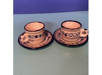 Vintage Pair Of Ceramic Espresso Sets