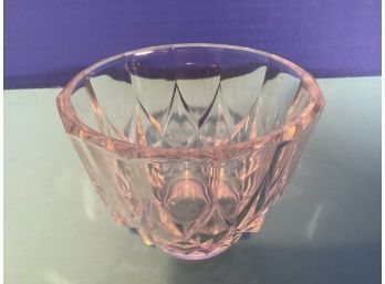 Vintage Orrefors Small Faceted Crystal Candy Dish (Signed)