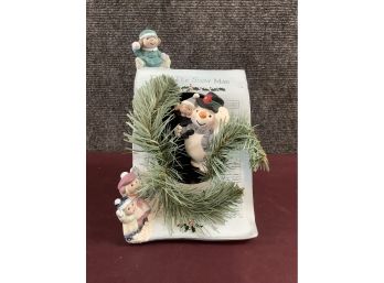 Porcelain Frosty The Snowman Holiday Decor