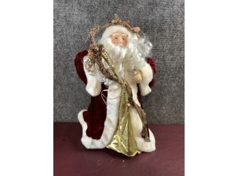 Santa In Dark Robe Tree Topper