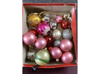 Box Of Vintage Ornaments