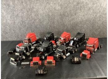 Lot Of Diecast Semi Truck Cabs And Parts