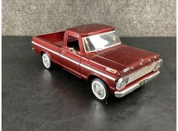 Maroon 1969 Ford F 100 Diecast Truck (scale 1:24)