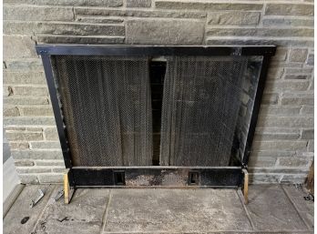 Metal Fireplace Screen, Possibly By Donald Deskey