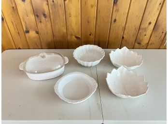 Leaf Dish And Corning Ware