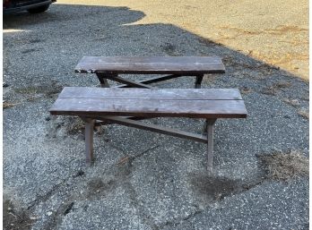 Pair Of Wood Benches
