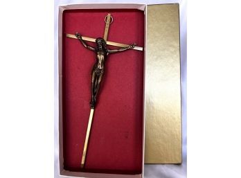 Brass & Bronze Crucifix In Presentation Box