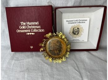 The Hummel Gold Christmas Collection Ornament Spring Basket