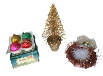 Collection Of Vintage Christmas Decorations