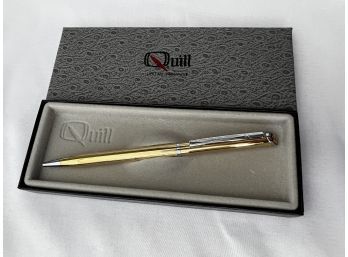 Quill Gold Tone Pen With 'ace' Detail