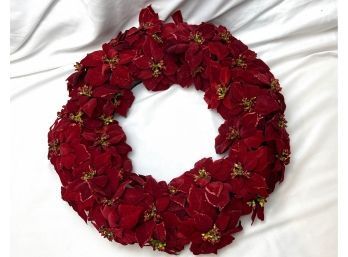Showy 16' Red Poinsettia Wreath