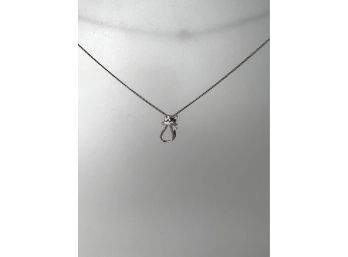 Sterling Cat Charm Necklace