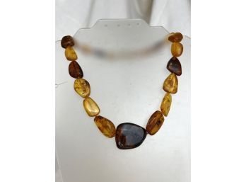 Large Genuine Baltic Amber Bead Necklace